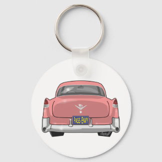 1955 Pink Cadillac Keychain