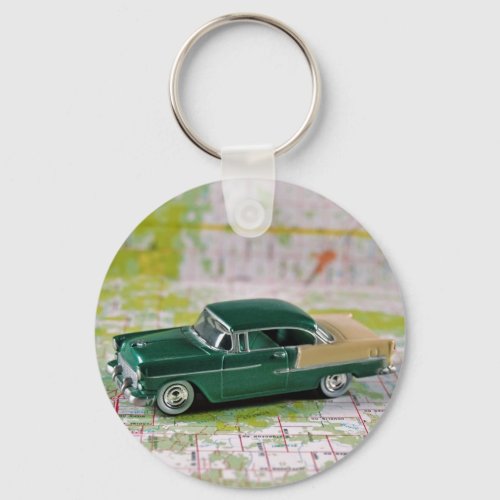 1955 Retro Car  Keychain