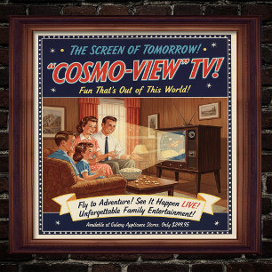 1955 Vintage Television Advertising Poster