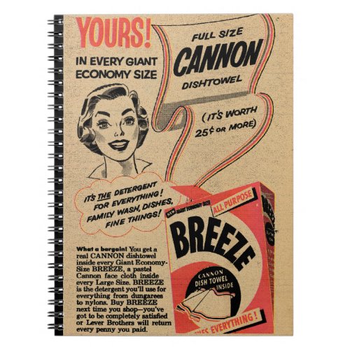 1955 Vintage Washing Powder Advert Notebook