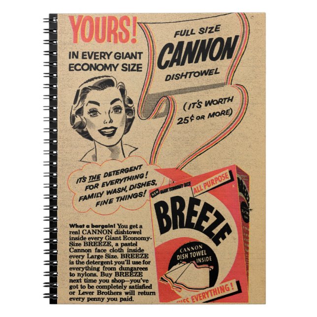 1955 Vintage Washing Powder Advert Notebook (Front)
