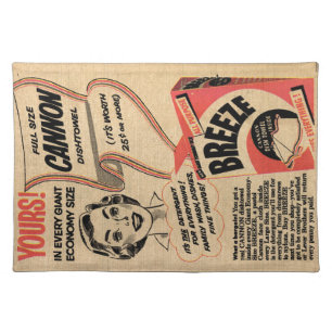 1955 Vintage Washing Powder Advert Placemat