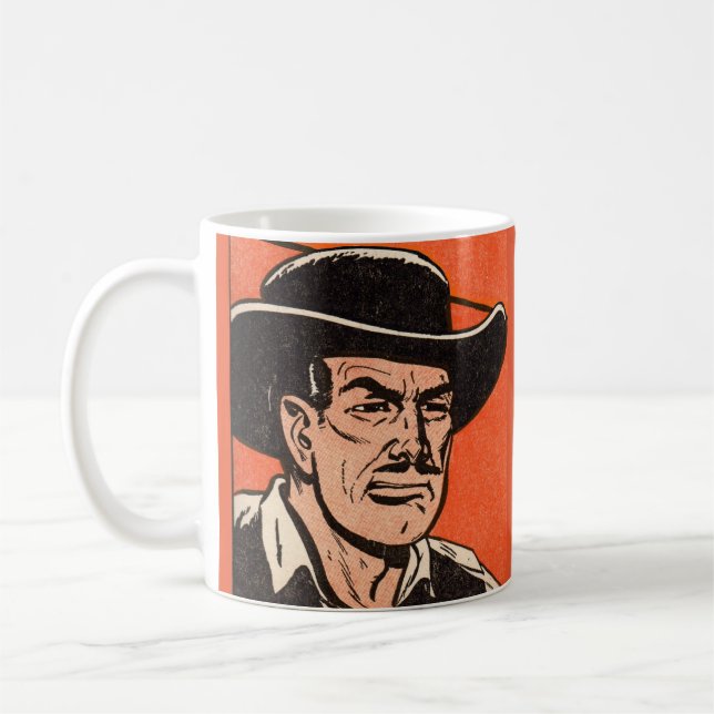 1955 Western bad guy from Billy the Kid comics Coffee Mug (Left)
