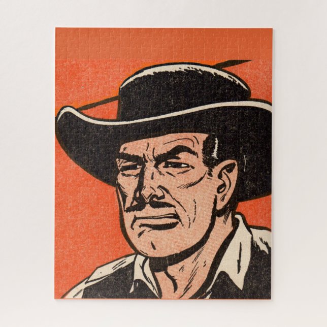 1955 Western bad guy from Billy the Kid comics Jigsaw Puzzle (Vertical)