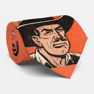 1955 Western bad guy print Neck Tie
