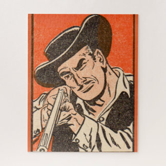 1955 Western bad guy with shotgun Jigsaw Puzzle