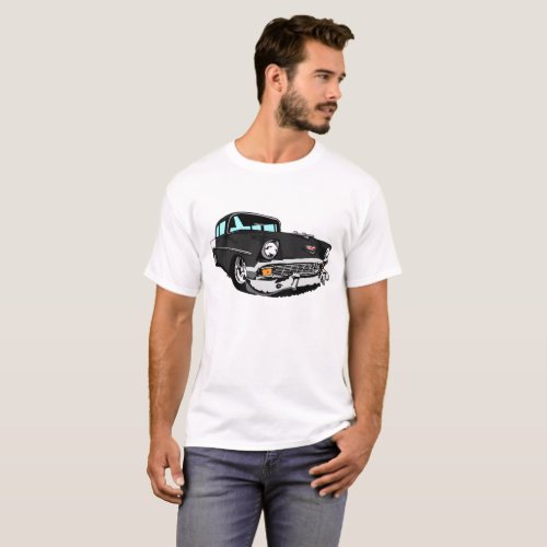 1956 Bel Air in Black T_Shirt