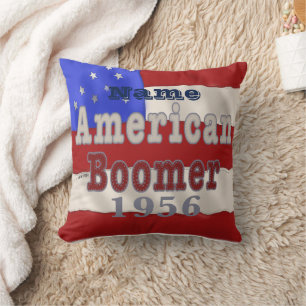 1956 Birthday Baby Boomer custom pillows