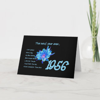 1956 Birthday - The Best Year Ever with Hit Songs Card