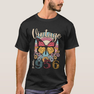 1956 Butterfly Flower 67Th T-Shirt