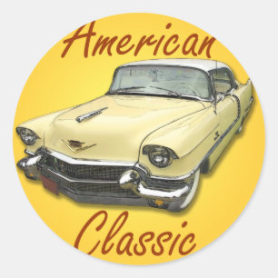 1956 Cadillac DeVille Classic Round Sticker