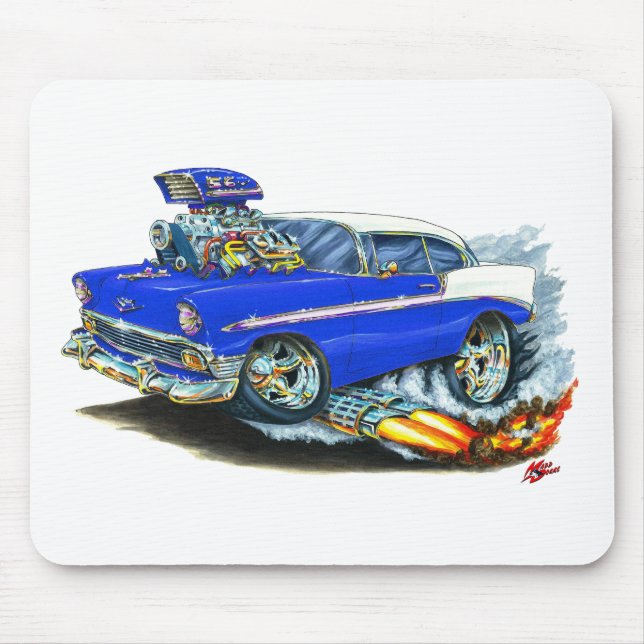 1956 Chevy 150-210 Blue Car Mouse Pad (Front)