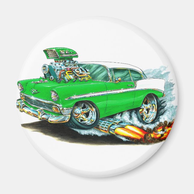 1956 Chevy 150-210 Green Car Magnet (Front)
