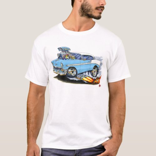 1956 Chevy 150_210 Lt Blue Car T_Shirt