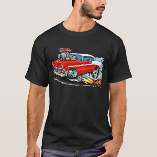 1956 Chevy 150_210 Red Car T_Shirt