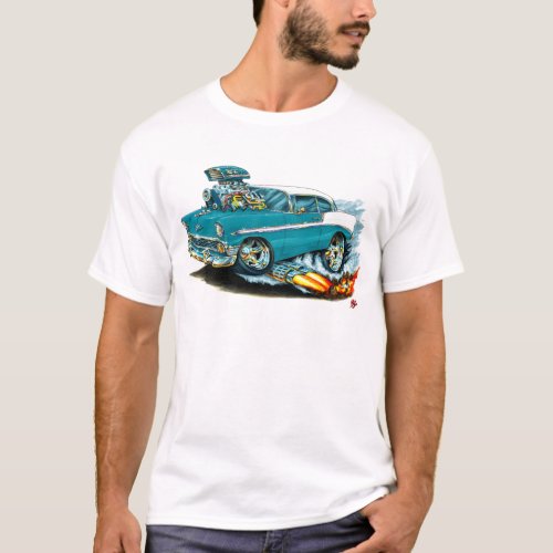 1956 Chevy 150_210 Teal Car T_Shirt