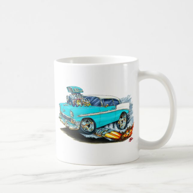 1956 Chevy 150-210 Turquoise Car Coffee Mug (Right)