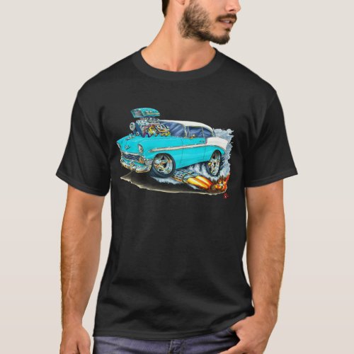 1956 Chevy 150_210 Turquoise Car T_Shirt