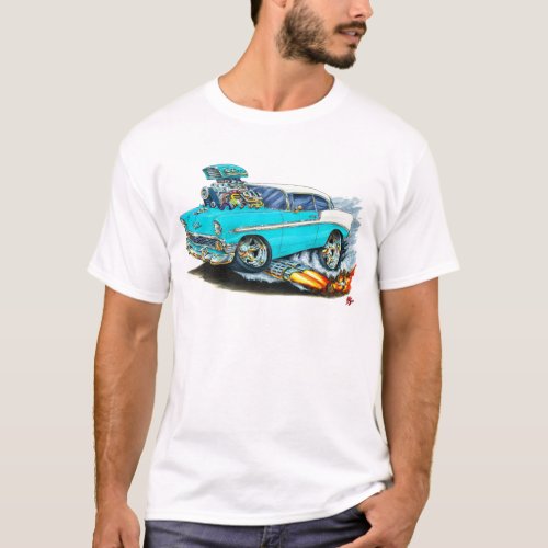 1956 Chevy 150_210 Turquoise Car T_Shirt