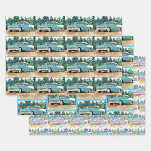 1956 Chevy Art Set Wrapping Paper Sheets