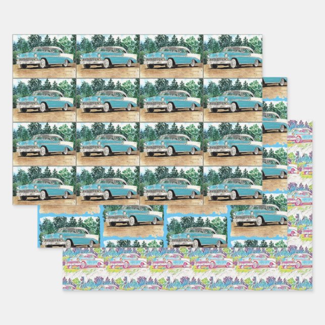 1956 Chevy Art Set Wrapping Paper Sheets (Set)