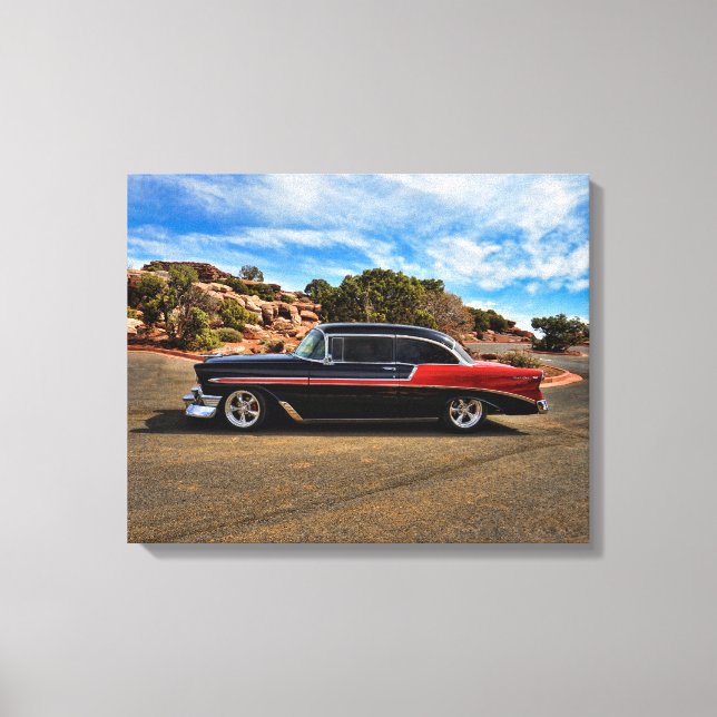 1956 chevy bel air street rod canvas print (Front)