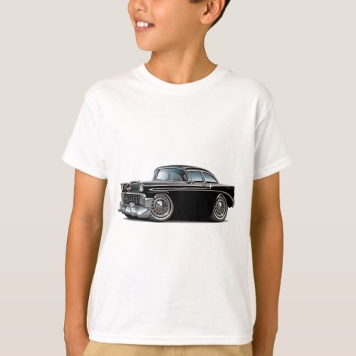 1956 Chevy Belair Black Car T_Shirt