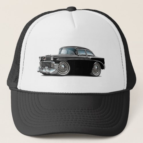 1956 Chevy Belair Black Car Trucker Hat