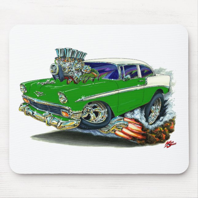 1956 Chevy Belair Green Car Mouse Pad (Front)