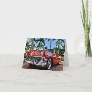 1956 Chevy Belair Letterpress Thank You Card