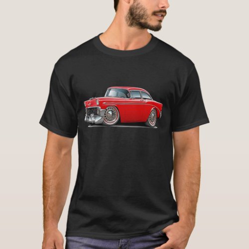 1956 Chevy Belair Red Car T_Shirt