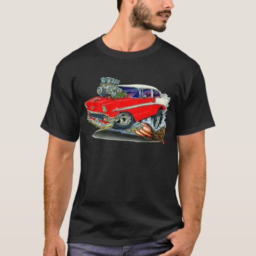 1956 Chevy Belair Red Car T_Shirt