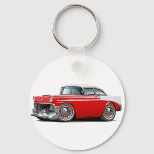 1956 Chevy Belair Red-White Car Keychain