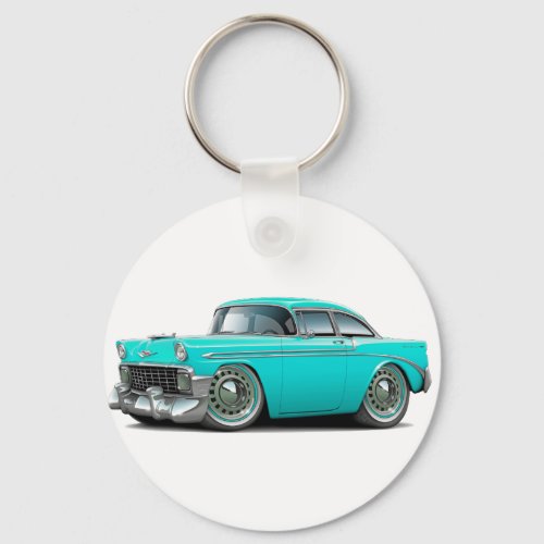 1956 Chevy Belair Turquoise Car Keychain