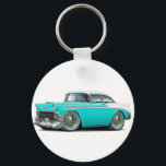 1956 Chevy Belair Turquoise-White Car Keychain<br><div class="desc">Keychain Template</div>