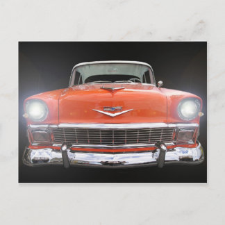 1956 CHEVY "LIGHTS ON" POSTCARD