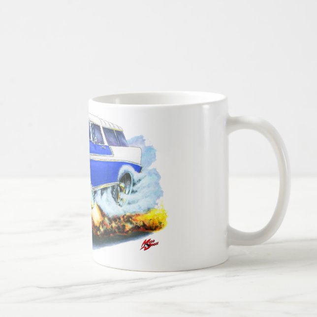 1956 Chevy Nomad Blue Car Coffee Mug (Right)