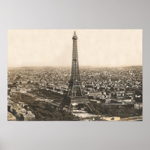 1956 Eiffel Tower Picture PostcardParis Poster