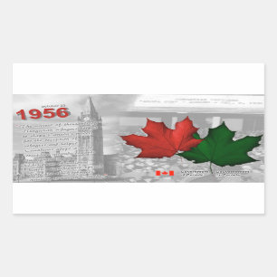 1956-Hungarian Revolution & Refugees in Canada Rectangular Sticker