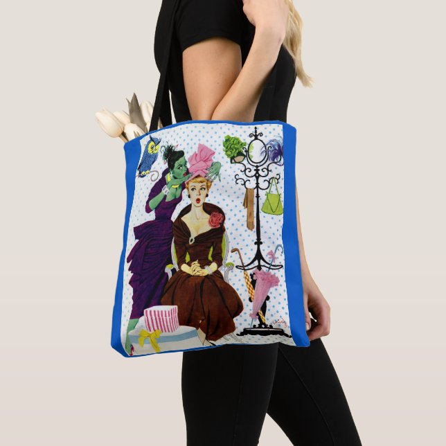 1956 Jealousy whispers into Gloria's ear print Tote Bag (Close Up)