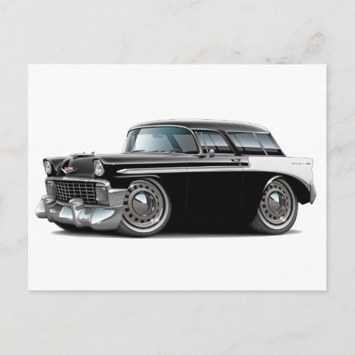 1956 Nomad Black_White Car Postcard