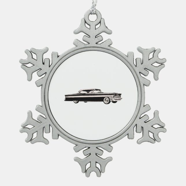 1956 Packard Clipper Snowflake Pewter Christmas Ornament (Front)