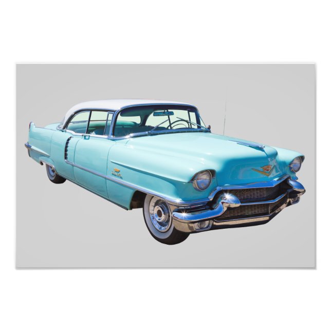 1956 Sedan Deville Cadillac Luxury Car Photo Print (Front)