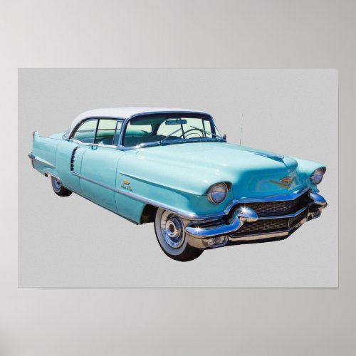1956 Sedan Deville Cadillac Luxury Car Poster