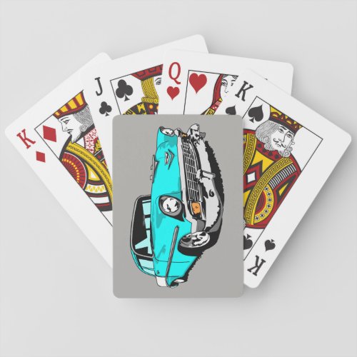 1956 Shoebox Playing Cards  in Light Blue