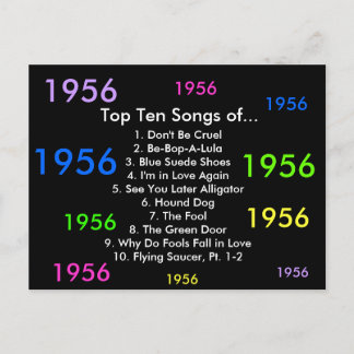 1956 Songs Postcard