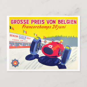 1956 Spa Grand Prix vintage racing Postcard