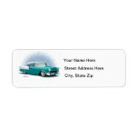 1956 Teal Chevy Coupe Address Labels