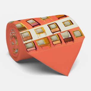 1956 television sets print neck tie