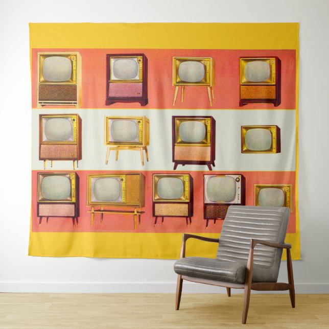 1956 television sets print tapestry (In Situ (Horizontal))